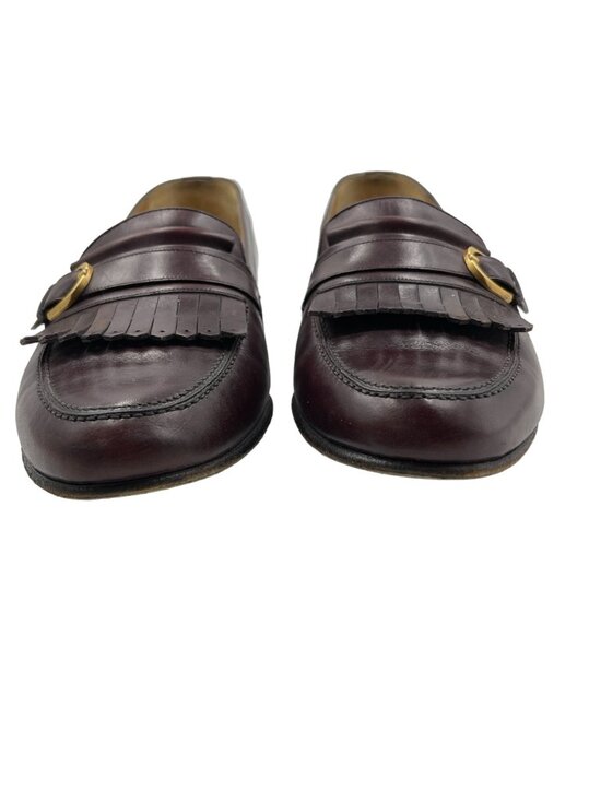 Bally Men\'s Loafer Arciduca Kilt Fringe Faux Buckle Mahogany Brown Size 7.5 main image 8